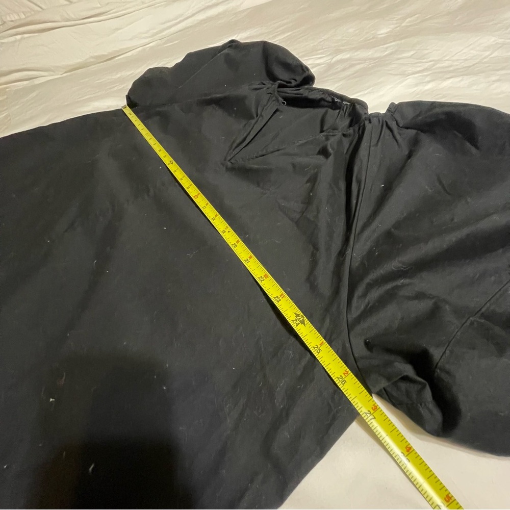 Old Navy Bubble-Sleeve Poplin Black‎ top Blouse - Picture 7 of 16